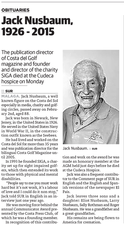 Jack Nusbaum in Memoriam